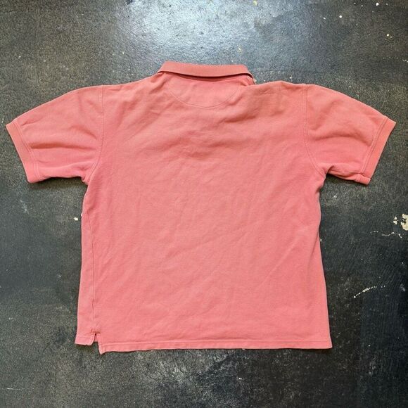 Head Men's Cotton Collared Short Sleeve Polo Shirt Salmon Orange Pink Size Large - Picture 11 of 16